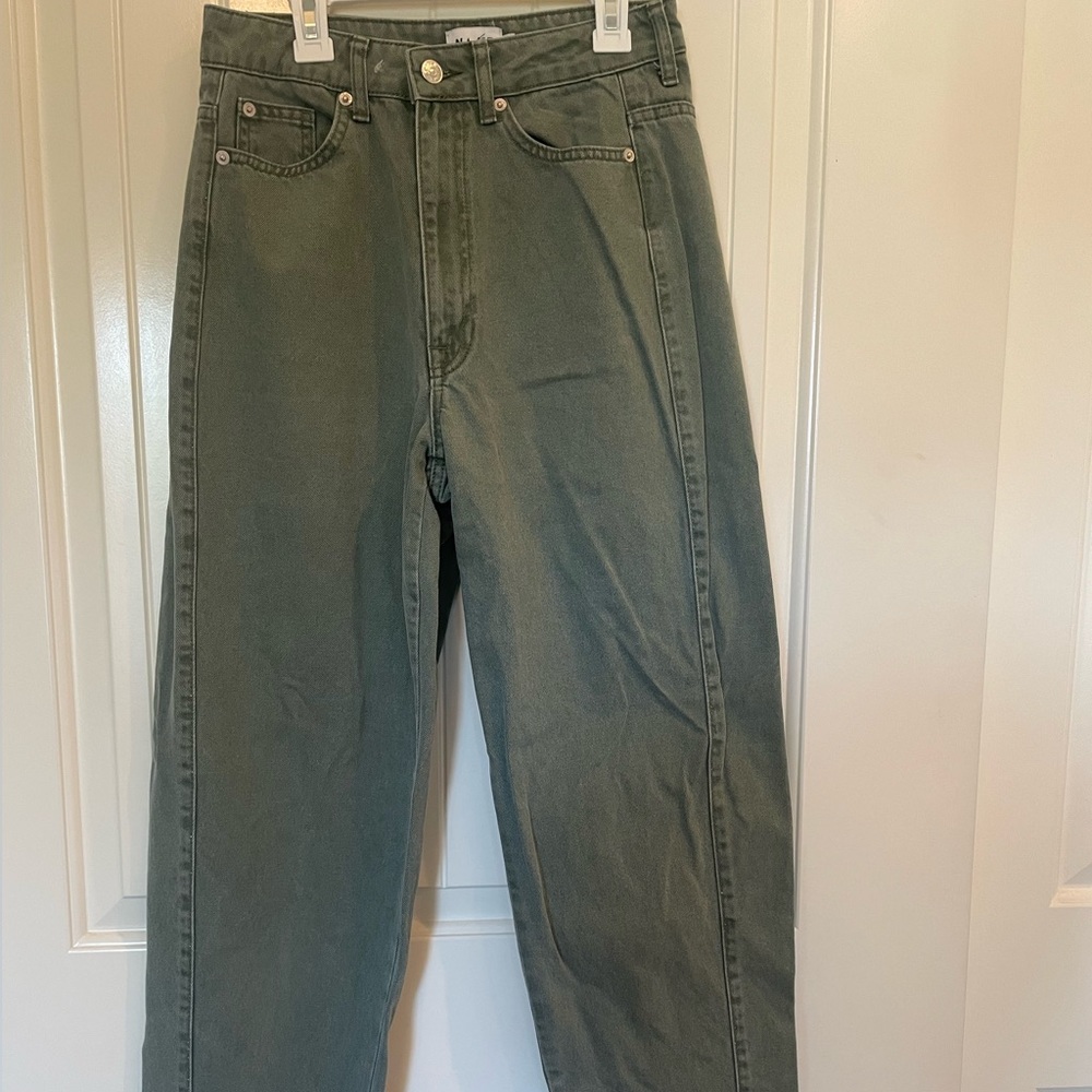 NA-KD reborn green denim jeans